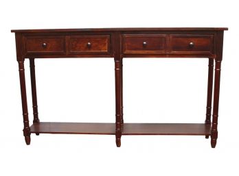 Two Drawer Wood Console Table