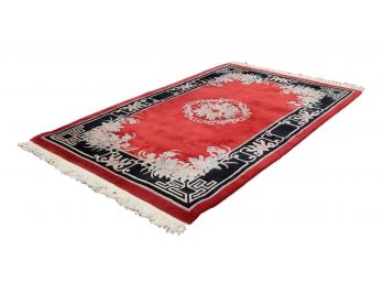 Antique High Quality Thick Pile Hand-woven Wool Rug (8' 9' X 5' X 4')