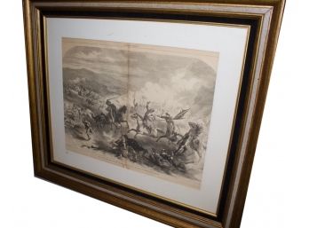 Framed Winslow Homer Civil War Original 1862 Harpers Weekly Newspaper