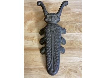 Whimsical Beetle Boot Jack, Patinaed Brass