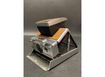 Vintage 1972 Polaroid SX-70 Original Instant Camera, Chrome & Leather