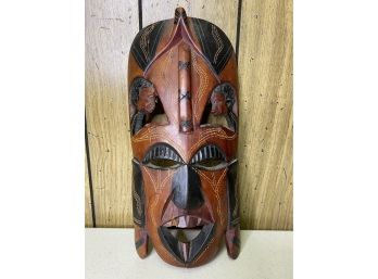 Vintage, Hand-Carved Wooden Mask From Kenya