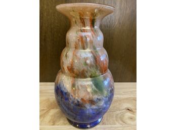 Vintage Czech Art Glass Vase