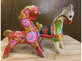 Mexican Folk Art, Colorful Donkeys