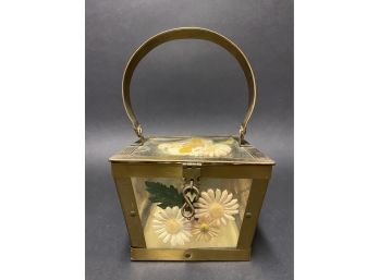 Vintage 'Pressed Flowers' Basket