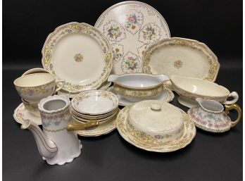 Antique Porcelain In Complementary Patterns