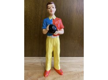 Rare Porcelain Bowler Figurine, Leadworks, 1987