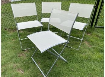 Set Of Four Folding Patio Chairs