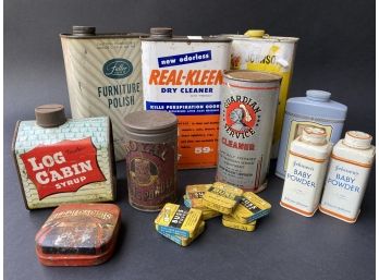 Vintage Household Product Tins