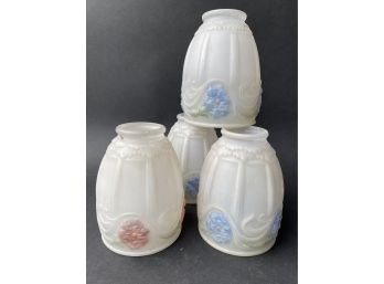 Frosted Glass Painted Floral Shades