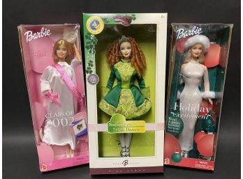 Collectible Barbies: Class Of '02, Irish Dancer & Holiday Excitement