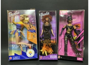 Collectible Barbies: Catwoman, Star Skater & Enchanted Halloween