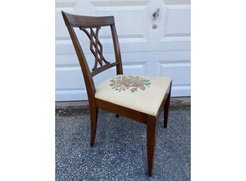 Vintage Drexel Chair, Needlepoint Seat