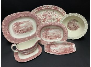 Antique & Vintage Red Transferware Collection