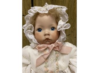 Two Hand-Crafted Porcelain Baby Dolls