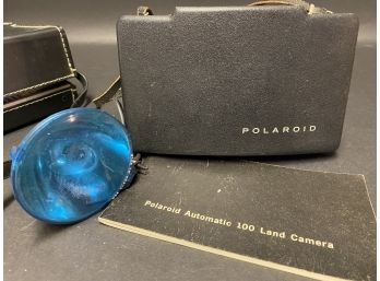 Vintage 1960s Polaroid Automatic 100 Land Camera & Accessories