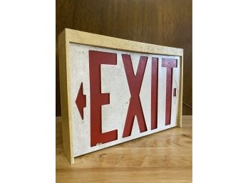 Vintage Mid-Century Lighted Exit Sign