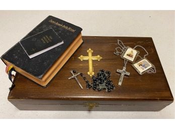Vintage Catholic Sick Call Box & More