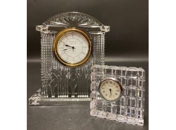 High-Sparkle, Vintage Waterford Cut-Crystal Clocks