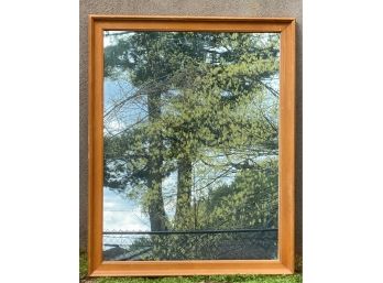 Vintage Mid-Century Maple-Framed Mirror By Kling