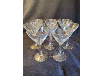 Eight Martini Glasses