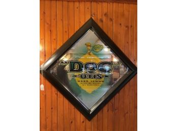 Doc Otis Hard Lemon Malt Liquor Mirror Bar Sign