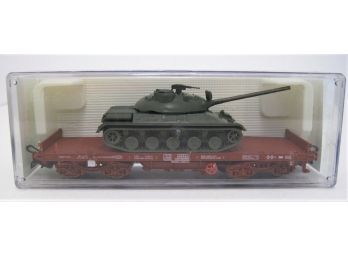 Electrotren 5141 Army Tank Military Transport Flat Car In Original Box