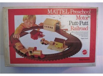 Vintage 1970s Mattel Preschool Motor Put-Put Railroad  Never Used