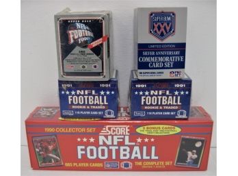 Group Of 5 NFL Football  Factory Sealed Sets
