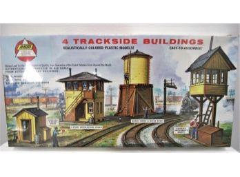 Vintage AHM HO Scale 4 TRACKSIDE BUILDINGS  Model Kit Factory Sealed