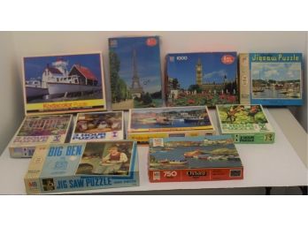 Lot Of  10 Vintage Jigsaw Puzzles
