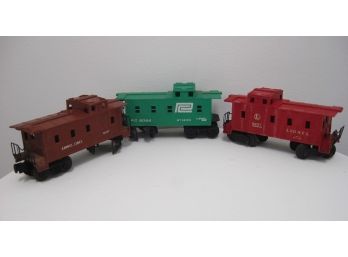 Lot Of 3 Lionel Trains  Caboose 6017 ,9062, 6257