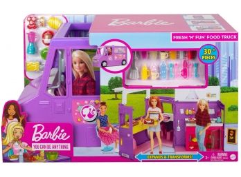 Barbie Fresh N Fun Food Truck 30 Pieces New In Box