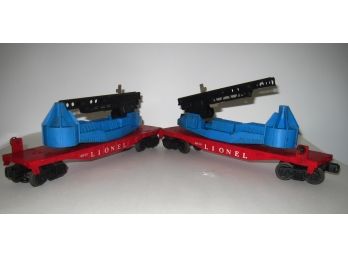 Pair Lionel 6650 Missile Launching Flat Cars 1959-63 Post-War