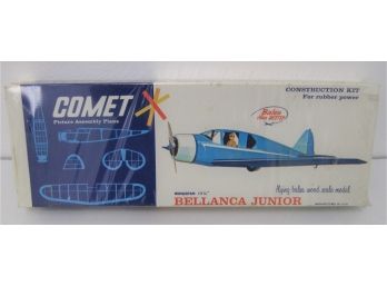 Vintage Comet Balsa Wood Bellanca Junior Flying Model Airplane Kit #3102 Factory Sealed