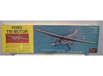 Vintage Sterling Models Rubber Powered Ford Tri-Motor Balsa Wood Airplane Kit  Factory Sealed