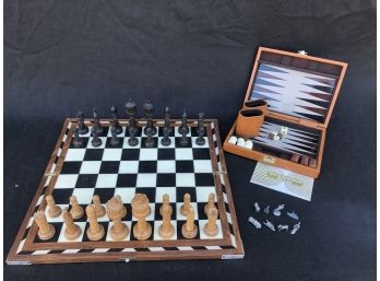 BackGammon & Chess Board & Monopoly Pieces