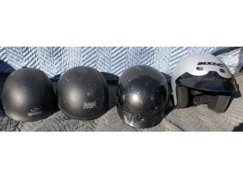 4 Assorted Motorcycle Helmets