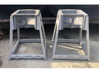 Pair Of Gray High Chairs (2nd Set Of 2)