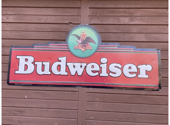 Vintage 5 Ft Anheuser Busch Budweiser Beer Metal Sign
