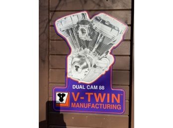 Dual Cam 88 V-Twin Manufacturing Motorcycle Engine Sign