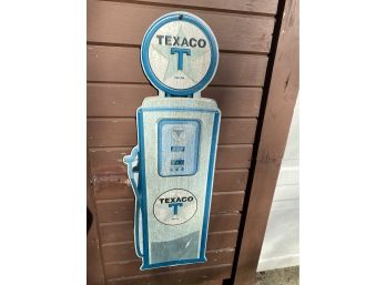 Vintage Style Texaco Metal Gas Pump Sign