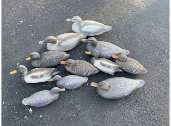 Family Of Plastic Decoy Ducks