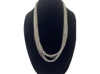 Vintage Multi-Strand Silver Necklace