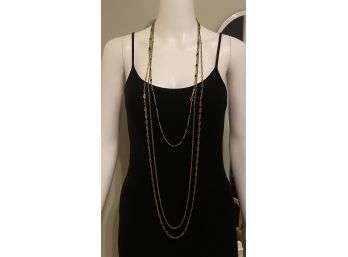 Two Necklaces Including Double Strand