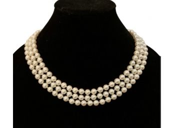 Long Pearl Bead Necklace - Opera Length