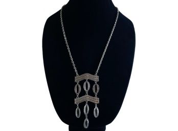 Vintage Silver Bohemian Necklace Pendant Necklace
