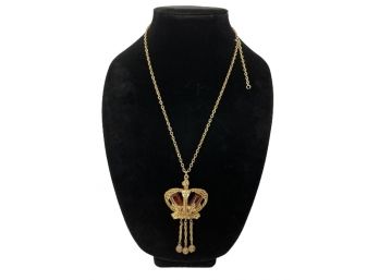 Matinee Amber Crown Necklace