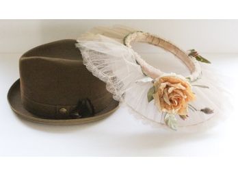 Precious Set Of His & Hers Vintage Hats