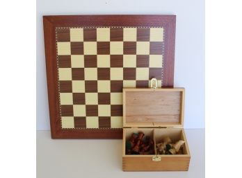 Wooden Chess Board & Pieces, Made In Spain